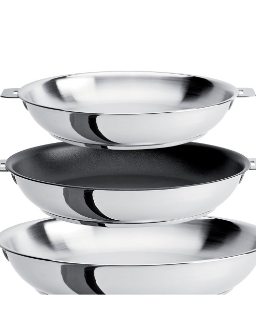 Set Cristel Mutine amovible batterie de 3 poêles 20 24 28cm