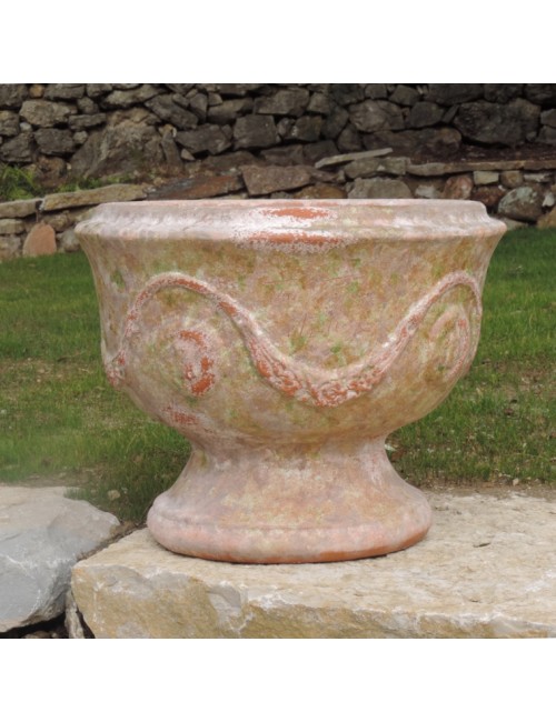 Vase coupe Anduze vieillie patine Terre Figuière