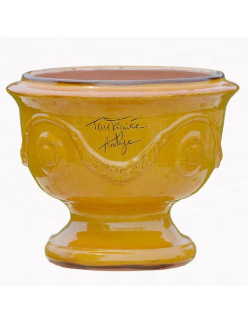 Vase coupe Anduze jaune miel Terre Figuière