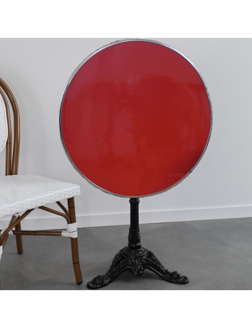 Table de bistrot émaillée pliante basculante - 3 tailles 9 coloris