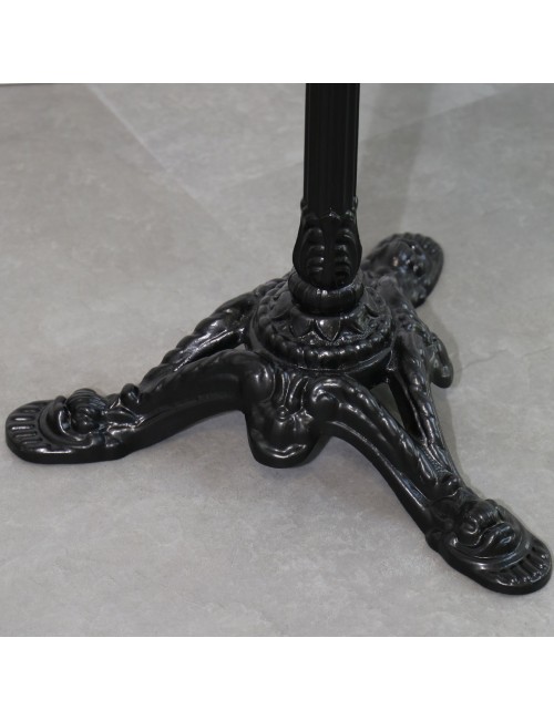 Pied bistrot basculant fonte d'aluminium noir - 2 tailles