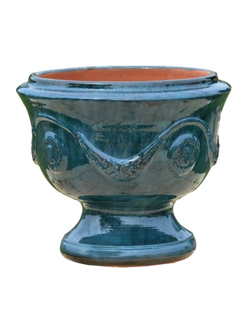 Vase coupe Anduze bleu Terre Figuière