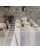 Nappe enduite Fleurs Gourmandes craie Le Jacquard Français - 4 tailles