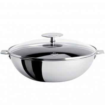 Wok et couvercle Cristel Casteline - 3 tailles