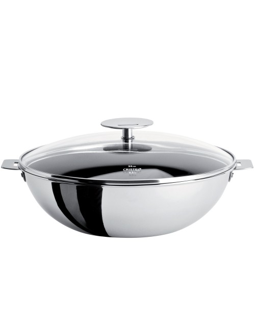 Wok et couvercle Cristel Casteline - 3 tailles