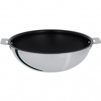 Wok anti-adhérent Cristel Casteline amovible - 3 tailles