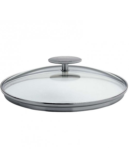 Set de 3 couvercles Cristel Platine inox verre