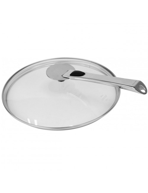 Set de 3 couvercles Cristel Platine inox verre