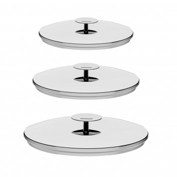 Set de 3 couvercles Cristel Graphite 16-18-20cm