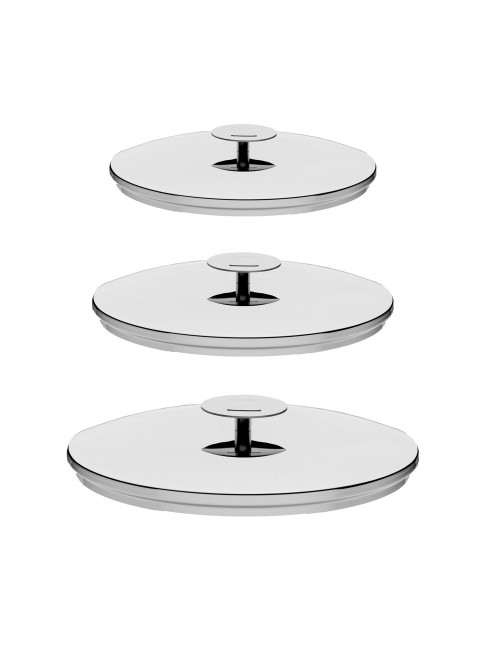 Set de 3 couvercles Cristel Graphite 16-18-20cm