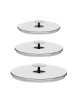 Set de 3 couvercles Cristel Graphite 16-18-20cm