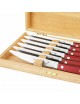 6 couteaux à steak inox Scalène Au Nain - 5 coloris