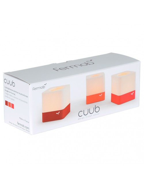 Lot de 3 Photophores Cuub Fermob - 3 coloris