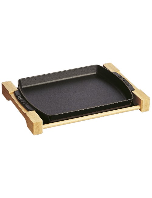 Assiette Support Bois Staub 33x22cm