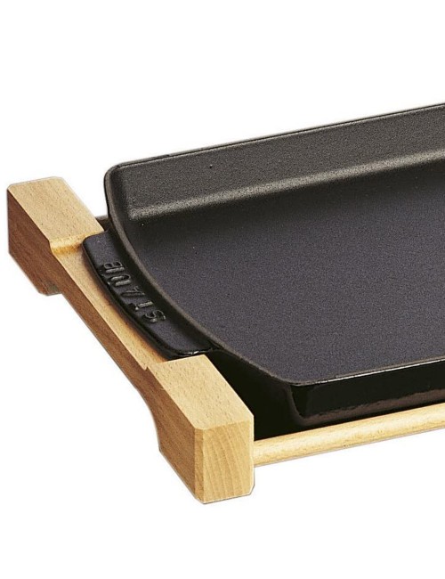 Assiette Support Bois Staub 33x22cm