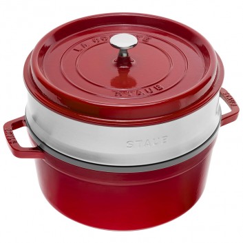Cocotte 26cm panier vapeur Staub - 6 coloris