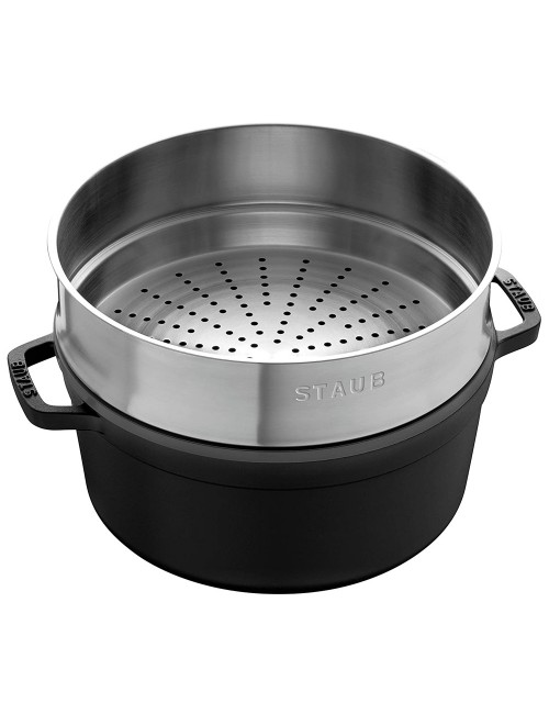 Cocotte 26cm panier vapeur Staub - 6 coloris