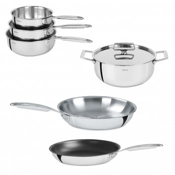 Set batterie Cristel Castel Pro 7 pièces inox