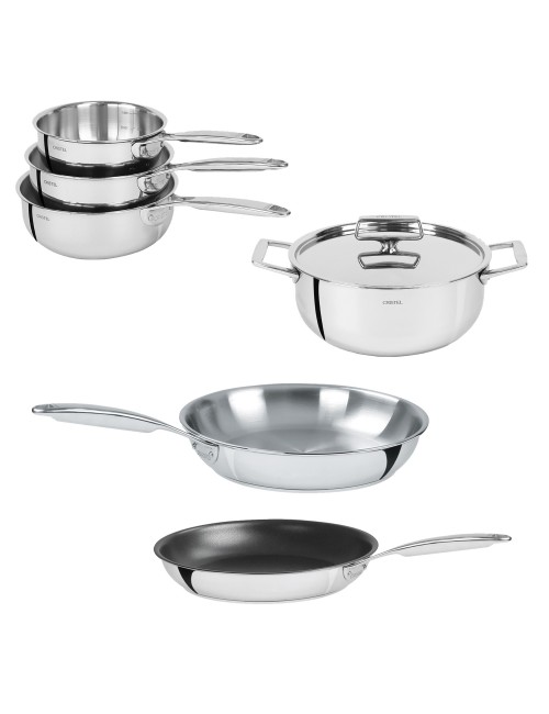 Set batterie Cristel Castel Pro 7 pièces inox