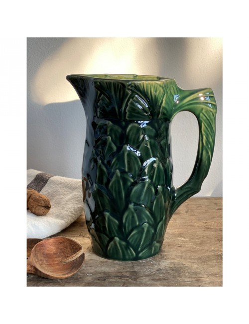 Pichet vase FEUILLE Digoin - 2 coloris