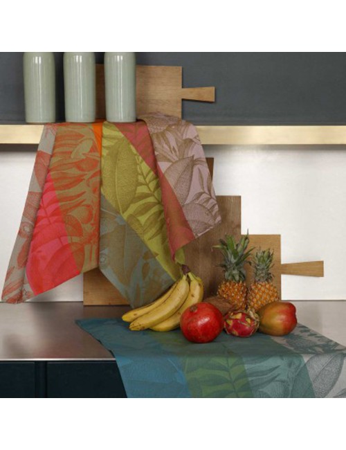 Torchon Fruits Exotiques Le Jacquard Français en coton - 3 coloris