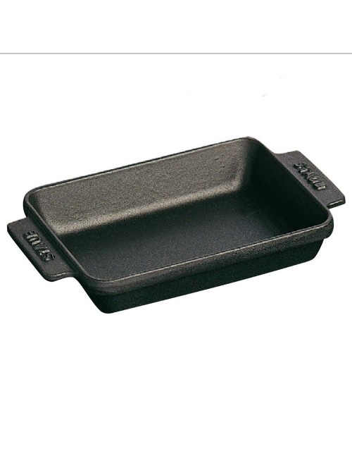 Mini Plat Four noir mat 15x11cm Staub