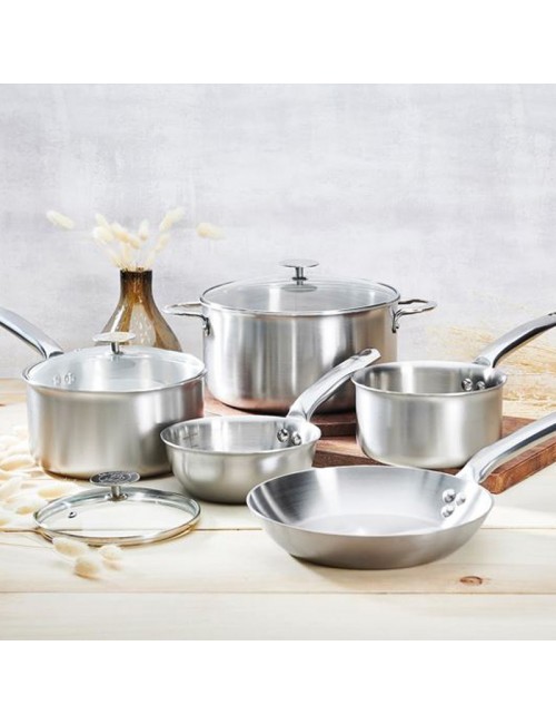 Set batterie 8 pièces Alchimy De Buyer poêle sauteuse casseroles faitout
