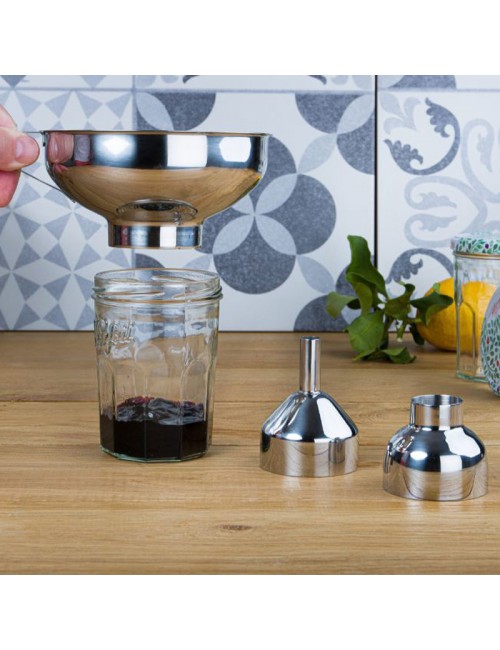 Set entonnoir confiture CRISTEL en acier inoxydable