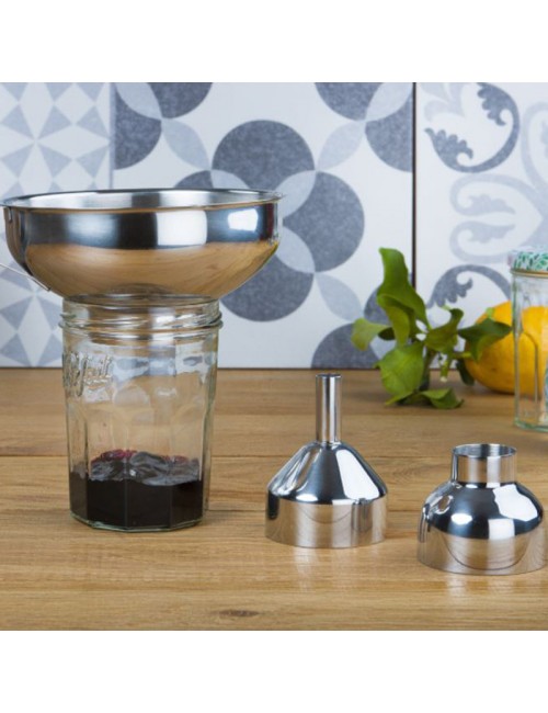 Set entonnoir confiture CRISTEL en acier inoxydable