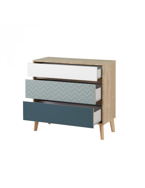 Chambre Larvik Lit armoire commode bureau Gami