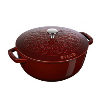 Cocotte Lys Staub en fonte 24cm coloris grenadine