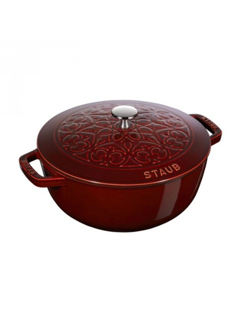 Cocotte Lys Staub en fonte 24cm coloris grenadine