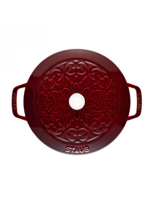 Cocotte Lys Staub en fonte 24cm coloris grenadine