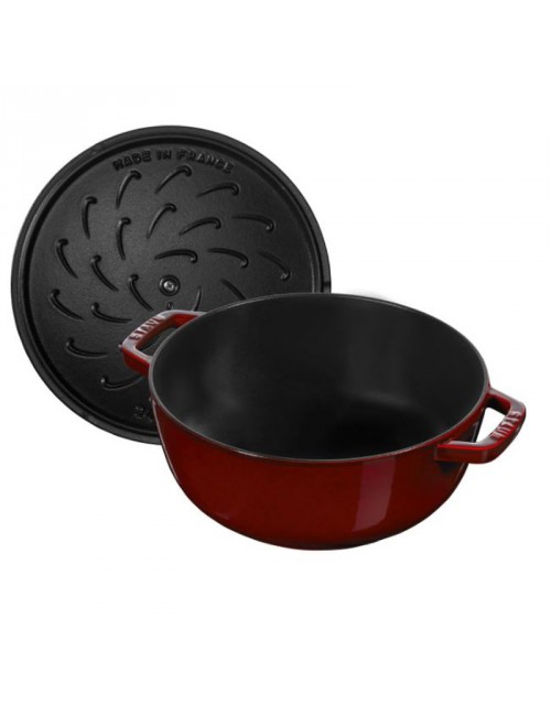 Cocotte Lys Staub en fonte 24cm coloris grenadine