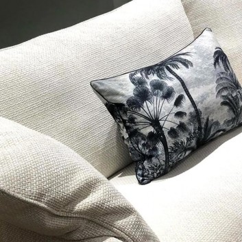 Coussin Amazonia gris rectangulaire