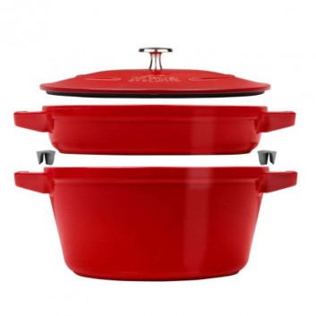 Set empilable 3 pièces Staub 24cm cocotte poêle - 3 coloris