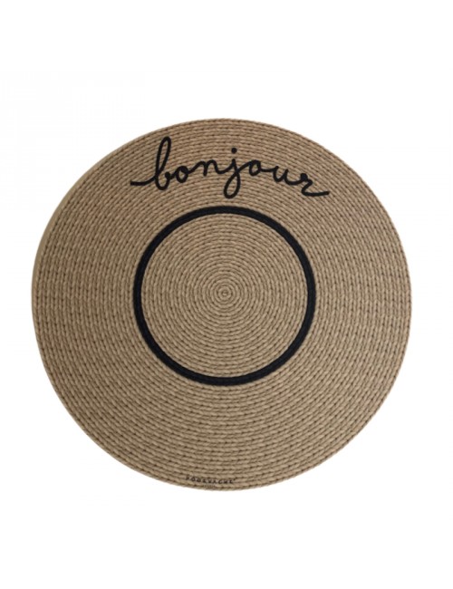 2 sets de table rond bonjour Podevache
