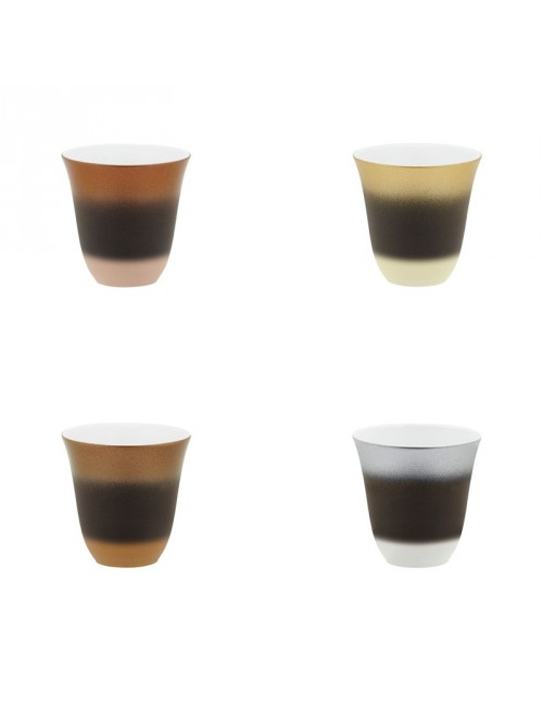 Coffret 4 tasses moka Illusions DEGRENNE