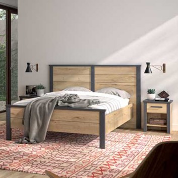 Elément de chambre lit armoire commode Epsilon Minet