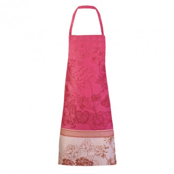 Tablier Géraniums rose Garnier Thiebaut antitache