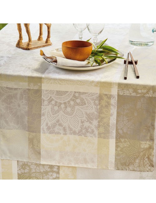 Nappe Mille dentelles beige Garnier Thiebaut - 5 dimensions