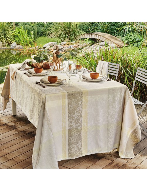 Nappe Mille dentelles beige Garnier Thiebaut - 5 dimensions