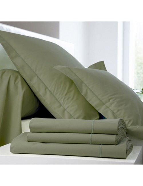 Parure de lit UNI Percale de coton Blanc des Vosges - 16 coloris