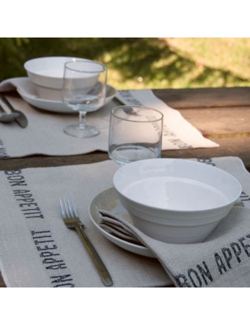 6 serviettes de table Charvet Bon Appétit 100% lin - 9 coloris