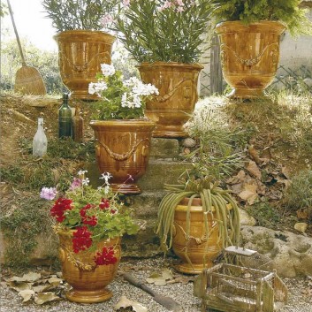 Vase Anduze émaillé miel Terre Figuière - 4 tailles