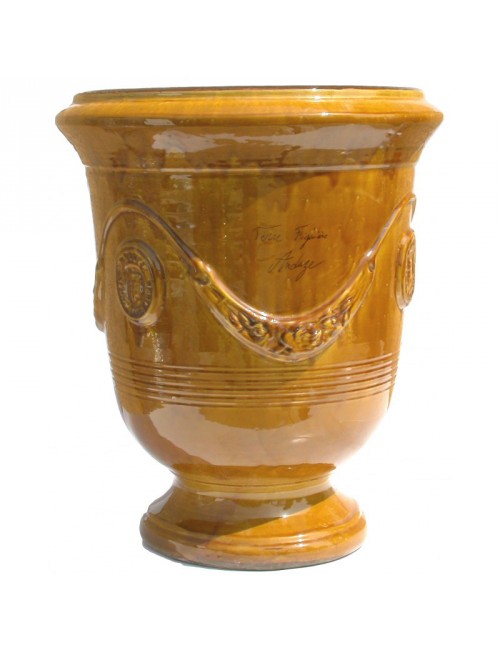Vase Anduze émaillé miel Terre Figuière - 4 tailles