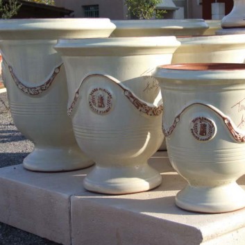 Vase Anduze émaillé ivoire Terre Figuière - 4 tailles