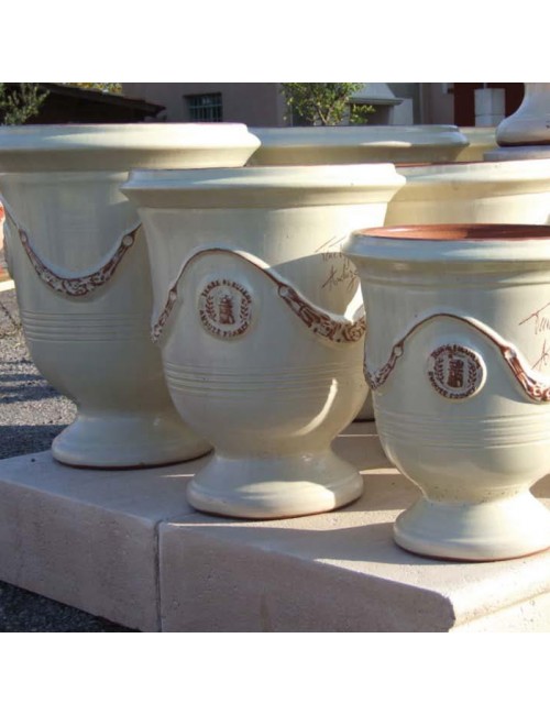 Vase Anduze émaillé ivoire Terre Figuière - 4 tailles