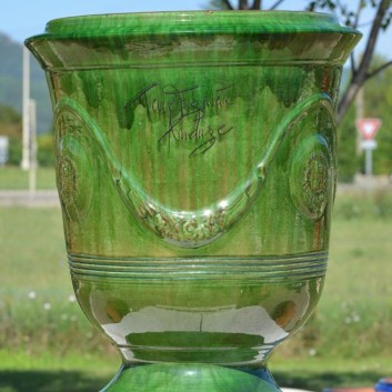 Vase Anduze émaillé vert Terre Figuière - 4 tailles