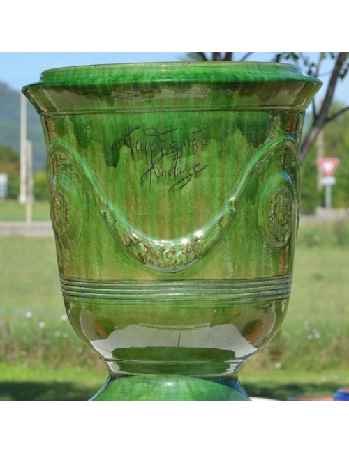 Vase Anduze émaillé vert Terre Figuière - 4 tailles